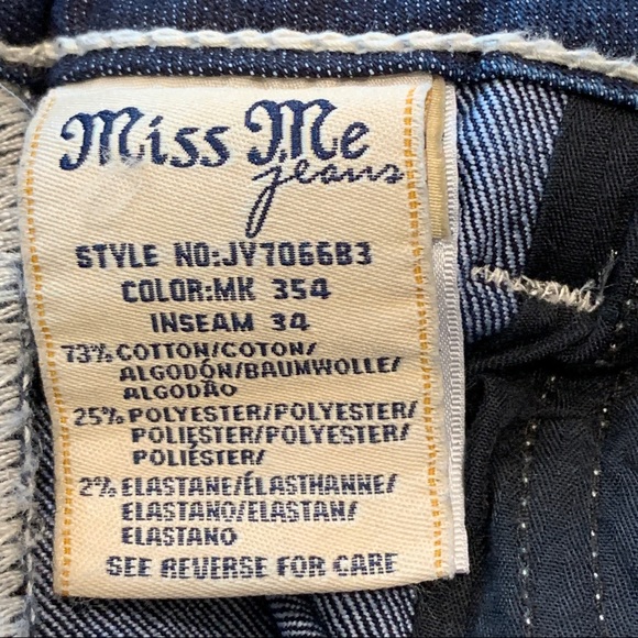 MISS ME Signature Boot Embellished Fleur De Lis Jeans - Picture 4 of 11